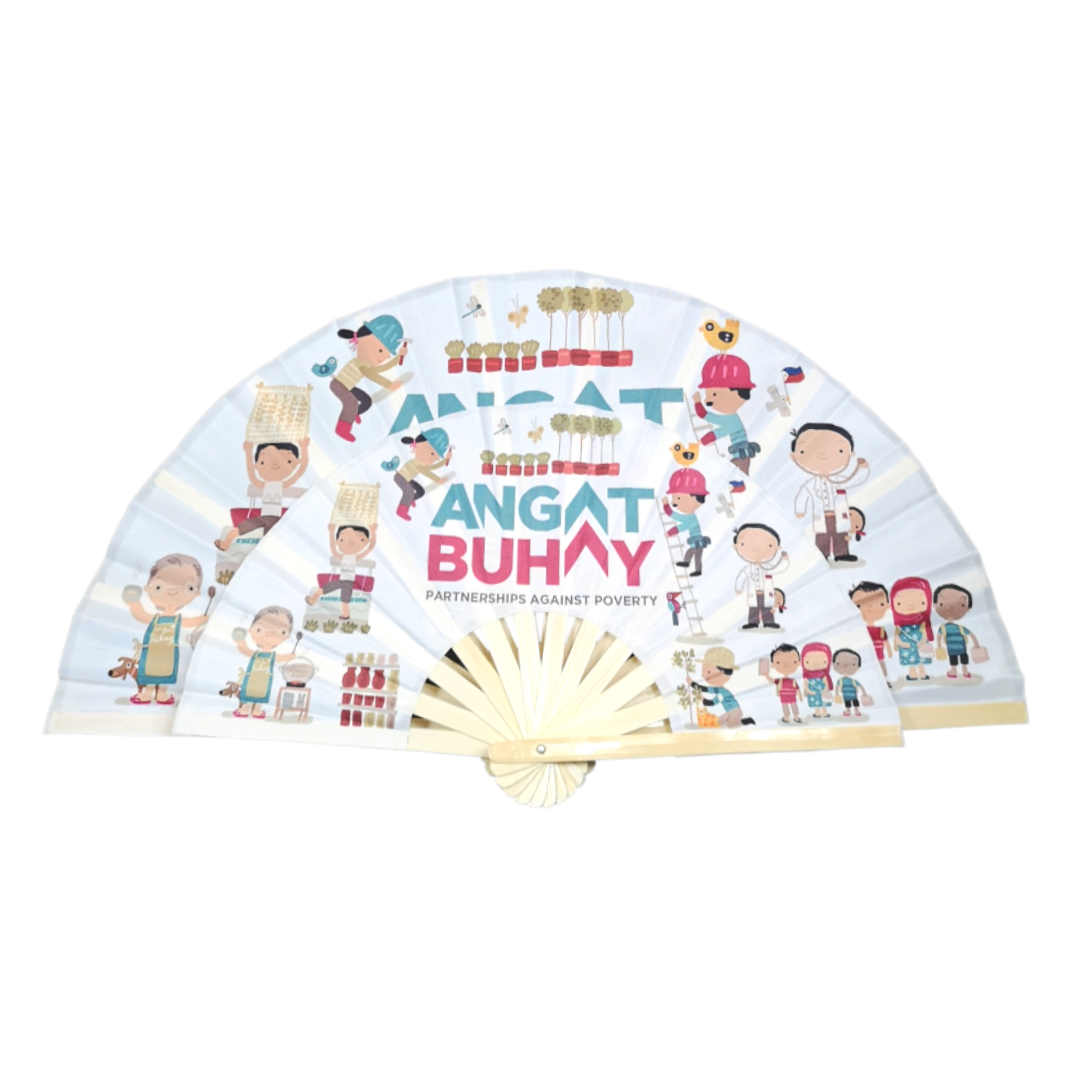 House of Habi PH Satin Folding Fan with Design