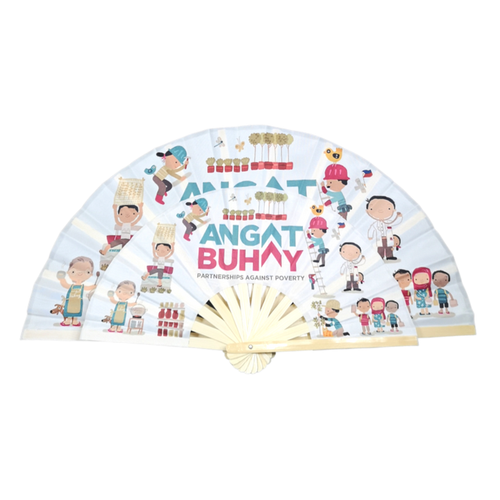 House of Habi PH Satin Folding Fan with Design