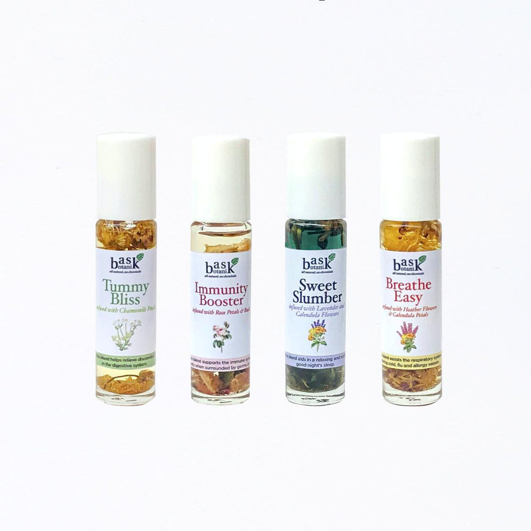 Bask Botanik Sampler Set (4 Essential Oil Rollers) - Roots Collective PH