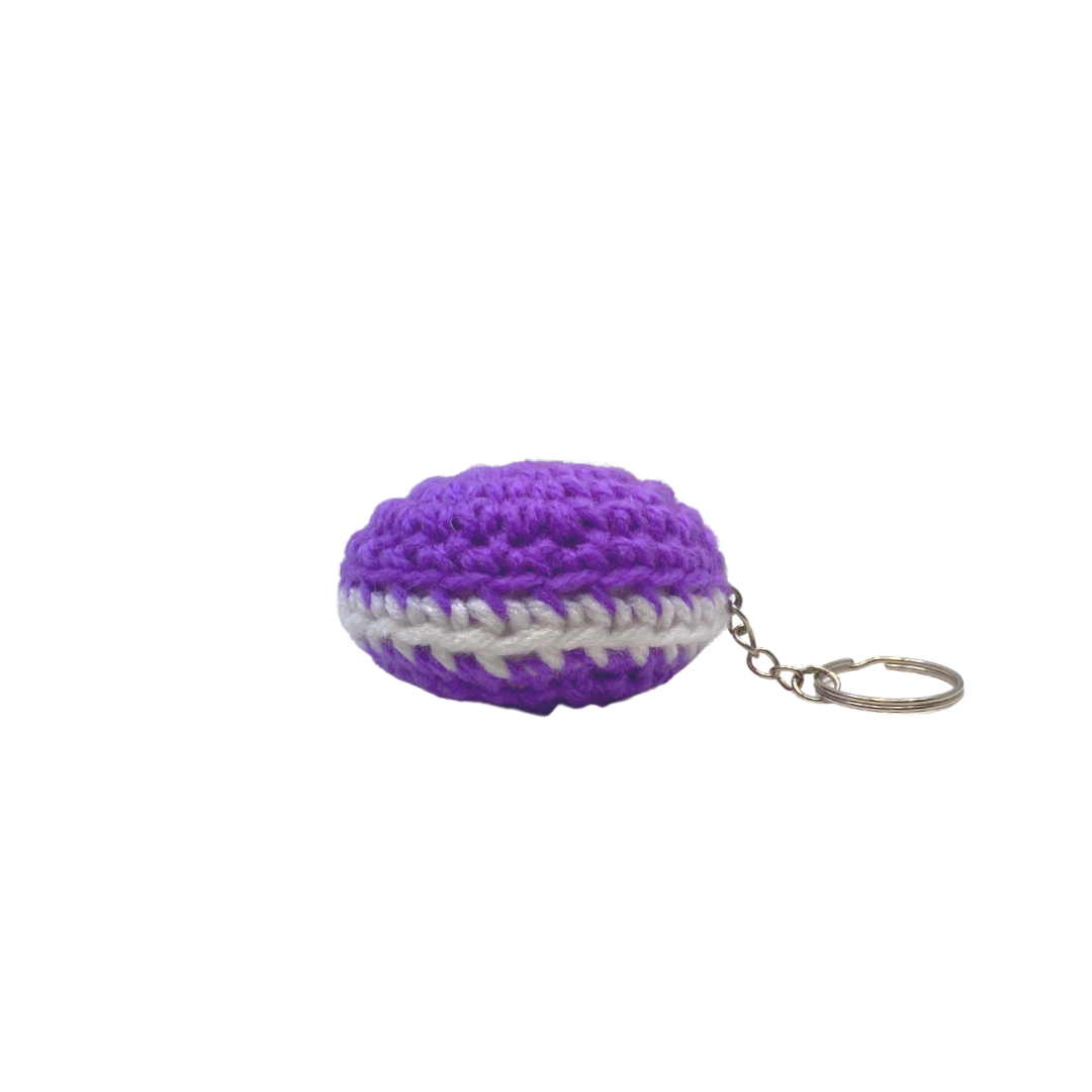 400 Lux Hand-Crocheted Macaron Keychain
