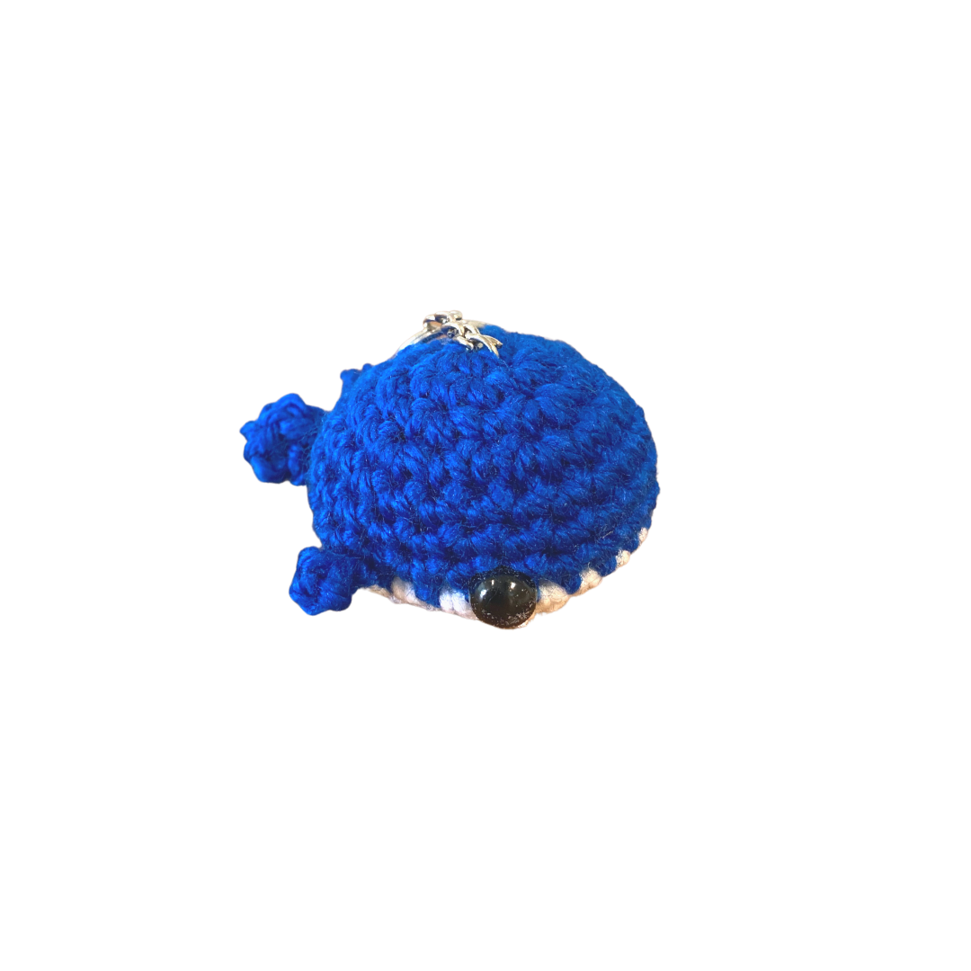 400 Lux Hand-Crocheted Whale Keychain