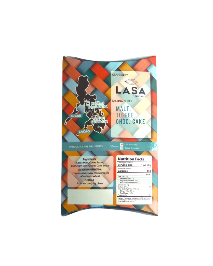 Lasa Tsokolate 61% Dark Milk Chocolate Bar