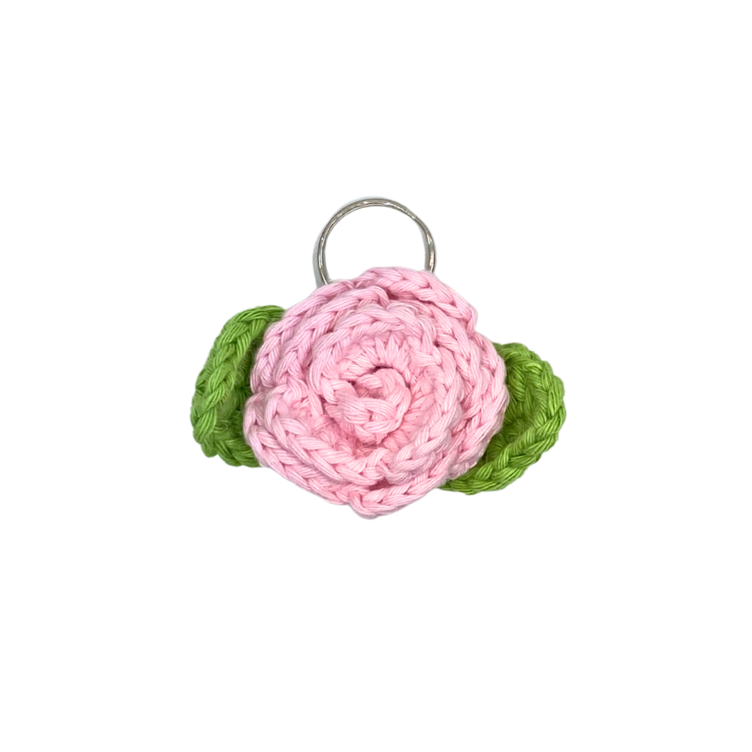 400 Lux Hand Crocheted Flower Keychain
