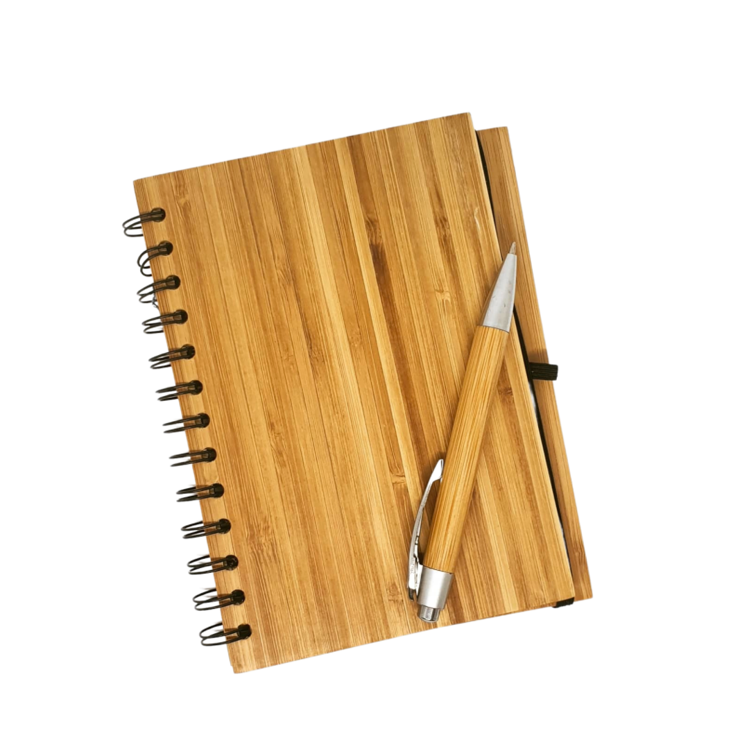 The Bamboo Company Personalized Lakbawayan Bamboo Notebook with Bamboo Pen