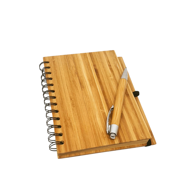 The Bamboo Company Personalized Lakbawayan Bamboo Notebook with Bamboo Pen