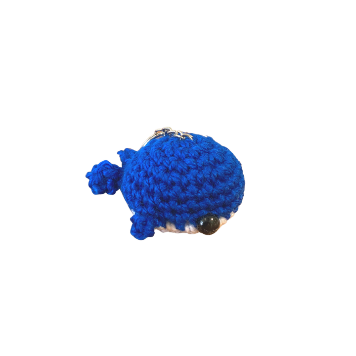 400 Lux Hand-Crocheted Whale Keychain