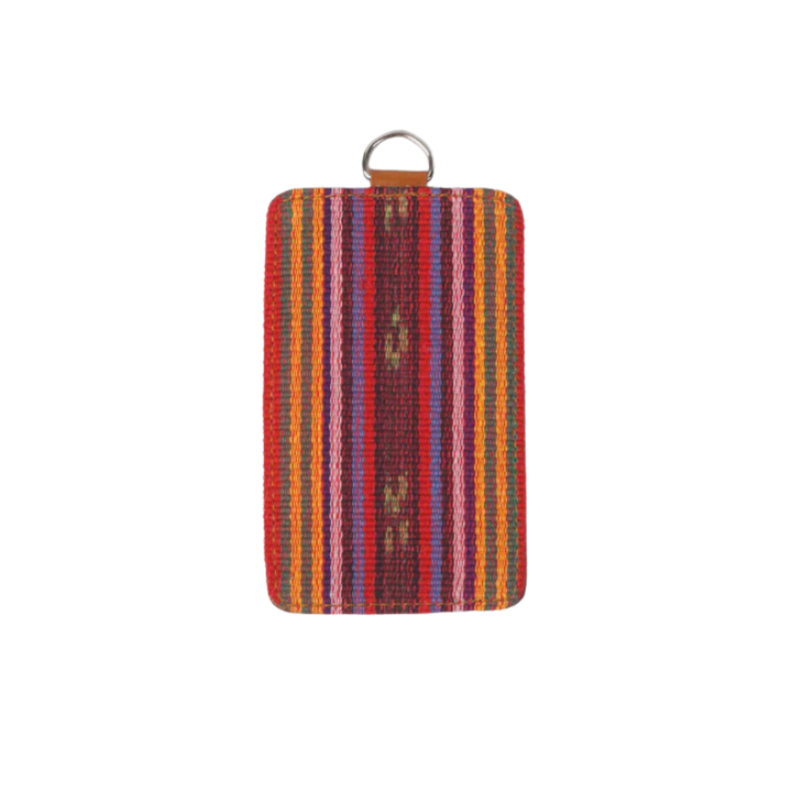 Woven ID Holder in Tan Leather