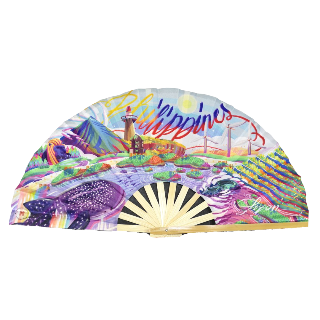House of Habi PH Satin Folding Fan with Design