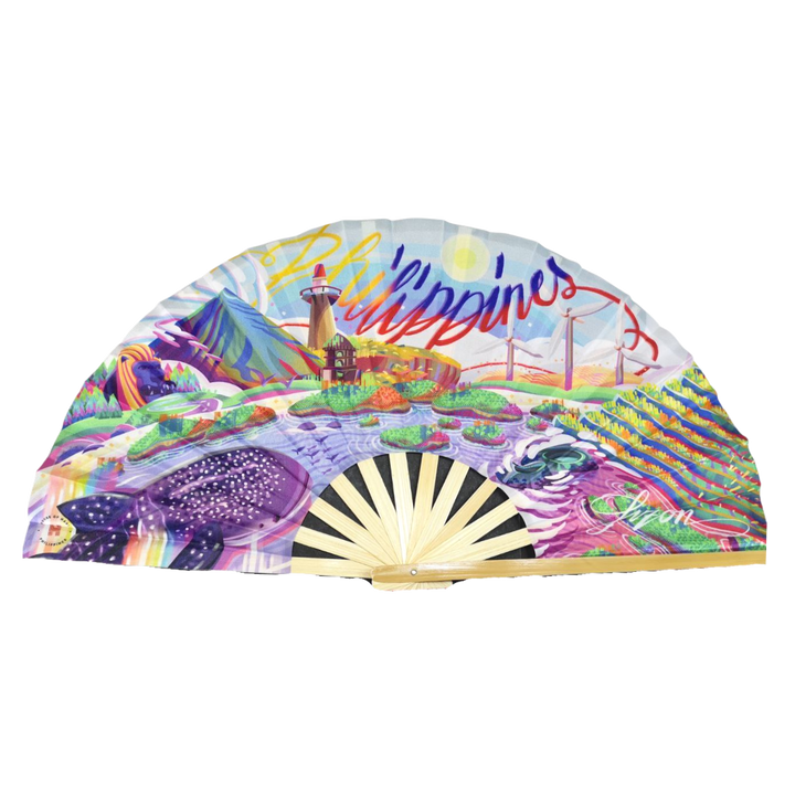 House of Habi PH Satin Folding Fan with Design