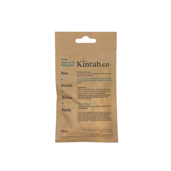 Kintab Toothtabs Toothpaste Tablets with Fluoride