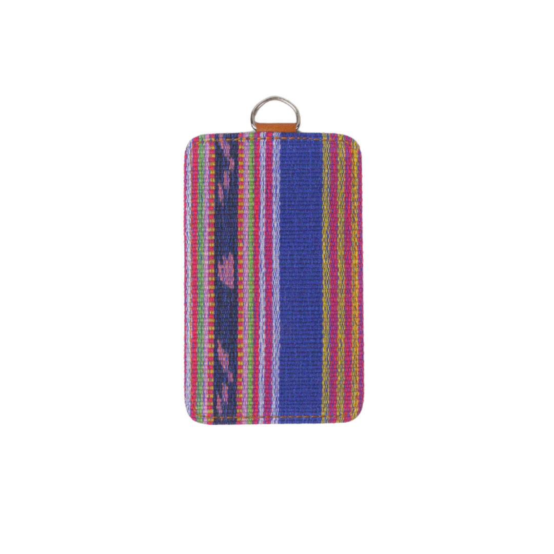 Woven ID Holder in Tan Leather