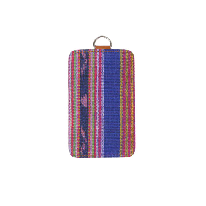 Woven ID Holder in Tan Leather