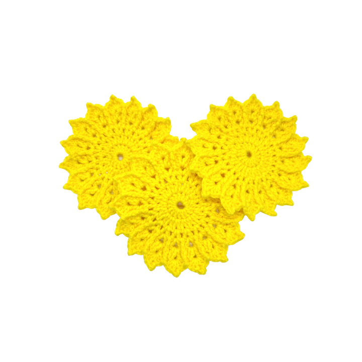 The Art Heart Hand-Crocheted Sunshine Coaster