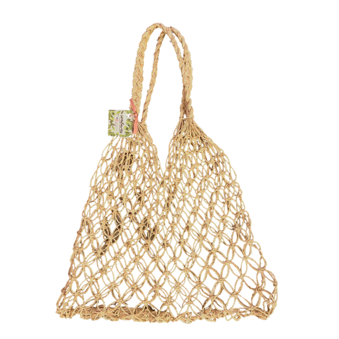 VShaped Macrame Abaca Bag by Remdavies Roots Collective Roots