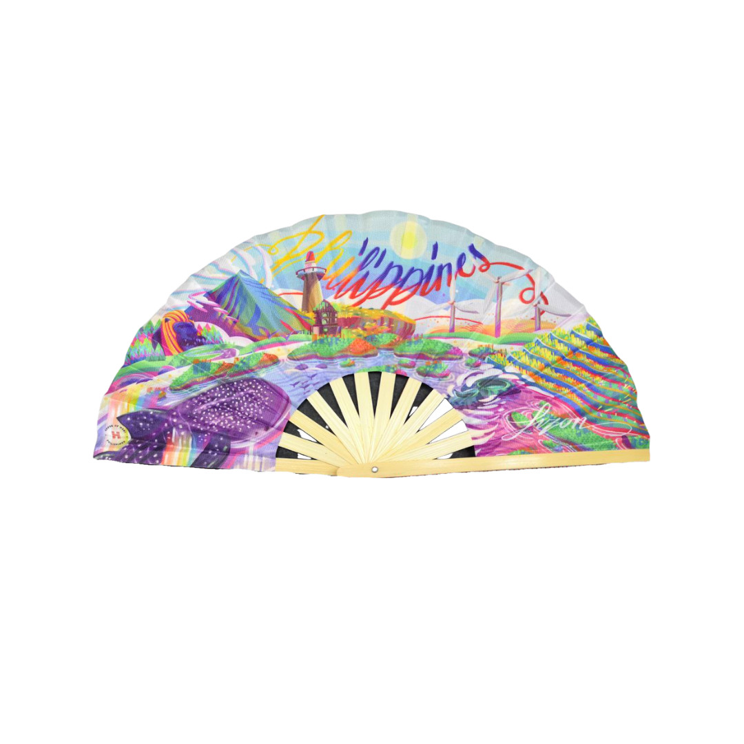 House of Habi PH Satin Folding Fan with Design