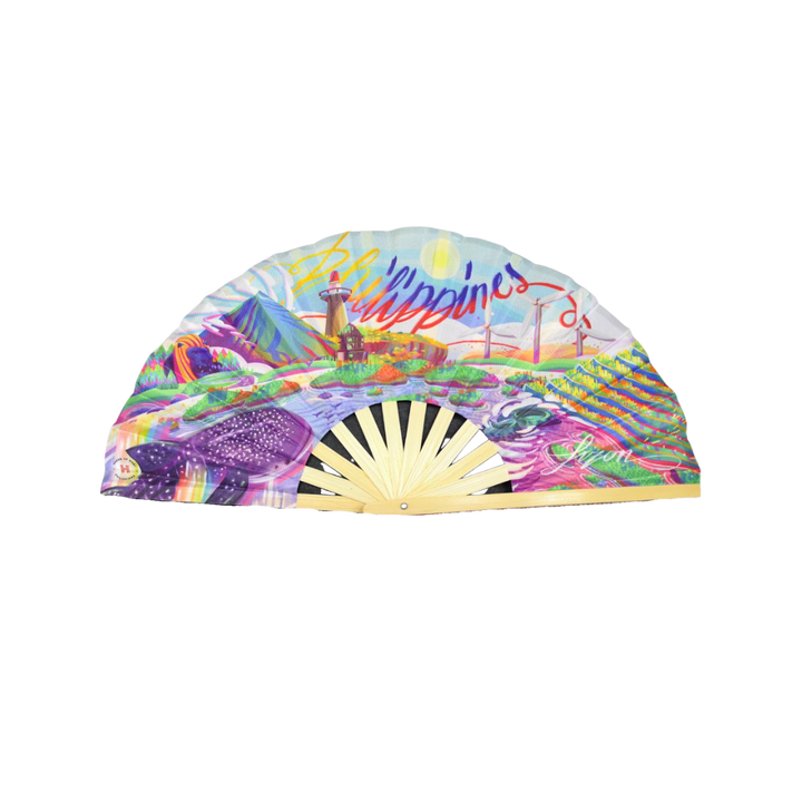 House of Habi PH Satin Folding Fan with Design