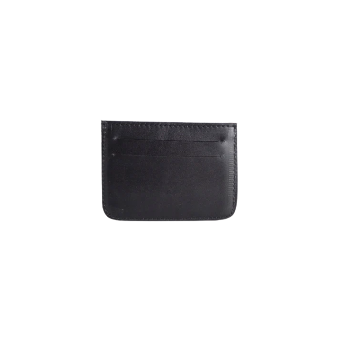 Woven Bulsa Cardholder in Black Leather