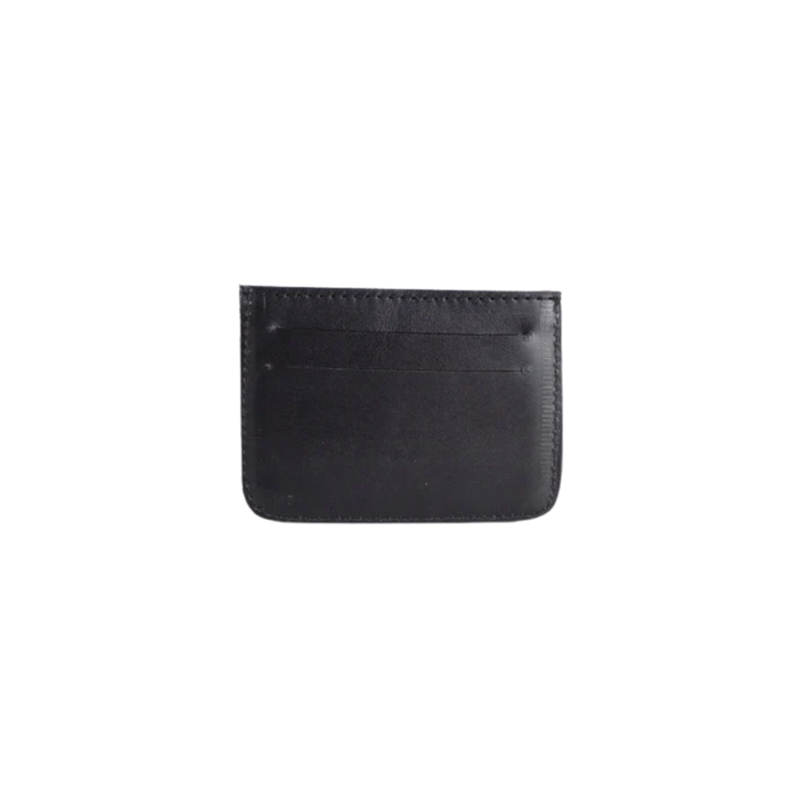 Woven Bulsa Cardholder in Black Leather