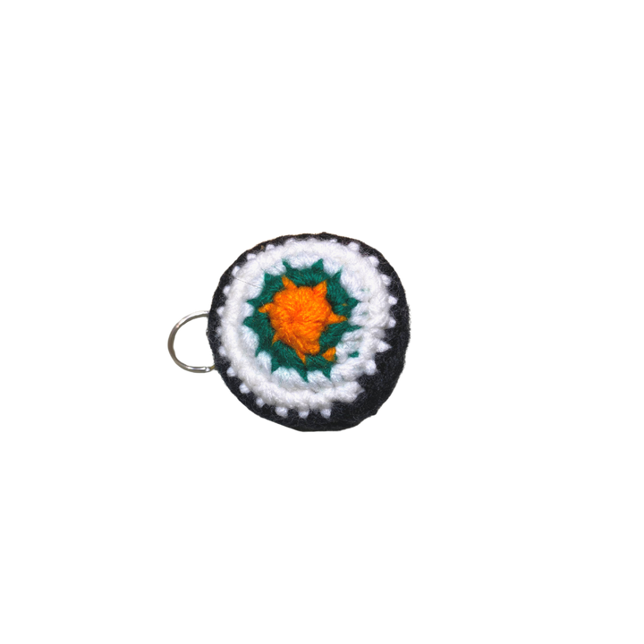 400 Lux Hand Crocheted Sushi Keychain