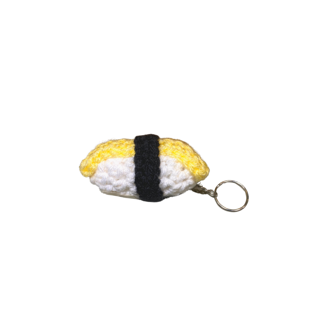400 Lux Hand Crocheted Sushi Keychain
