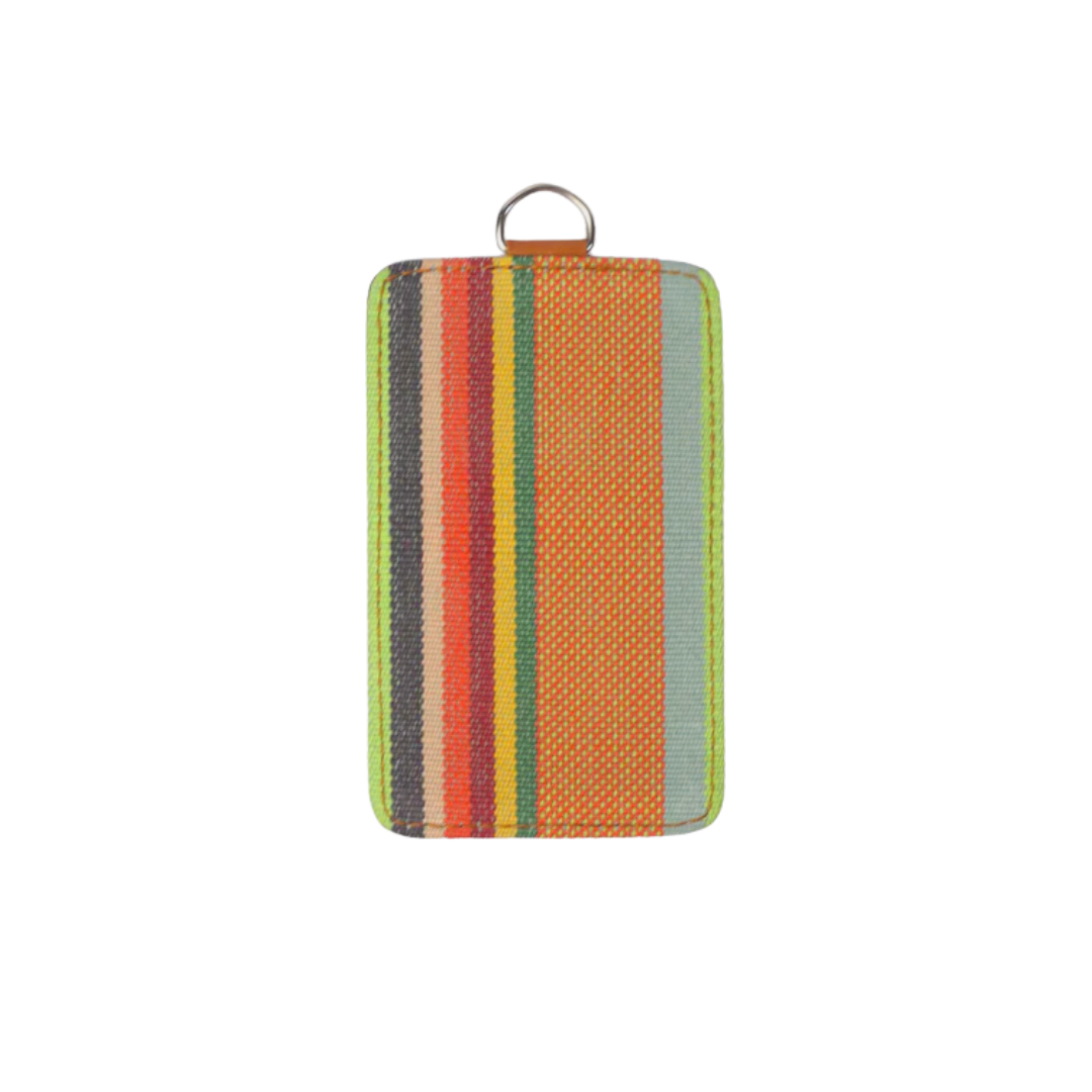 Woven ID Holder in Tan Leather