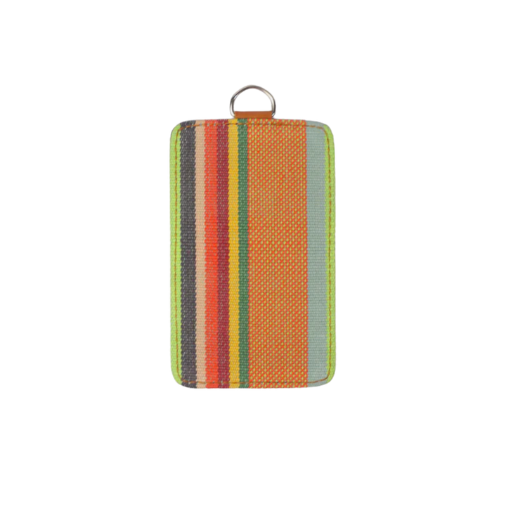 Woven ID Holder in Tan Leather