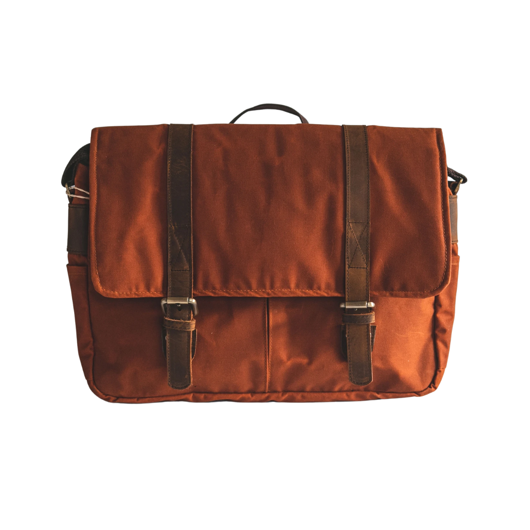 Gouache City Waxed Canvas Messenger Bag