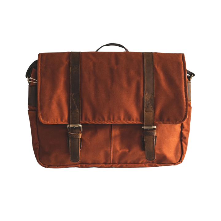 Gouache City Waxed Canvas Messenger Bag