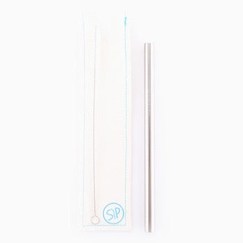 Super Milk Tea Metal Straw Set - Silver - Roots Collective PH