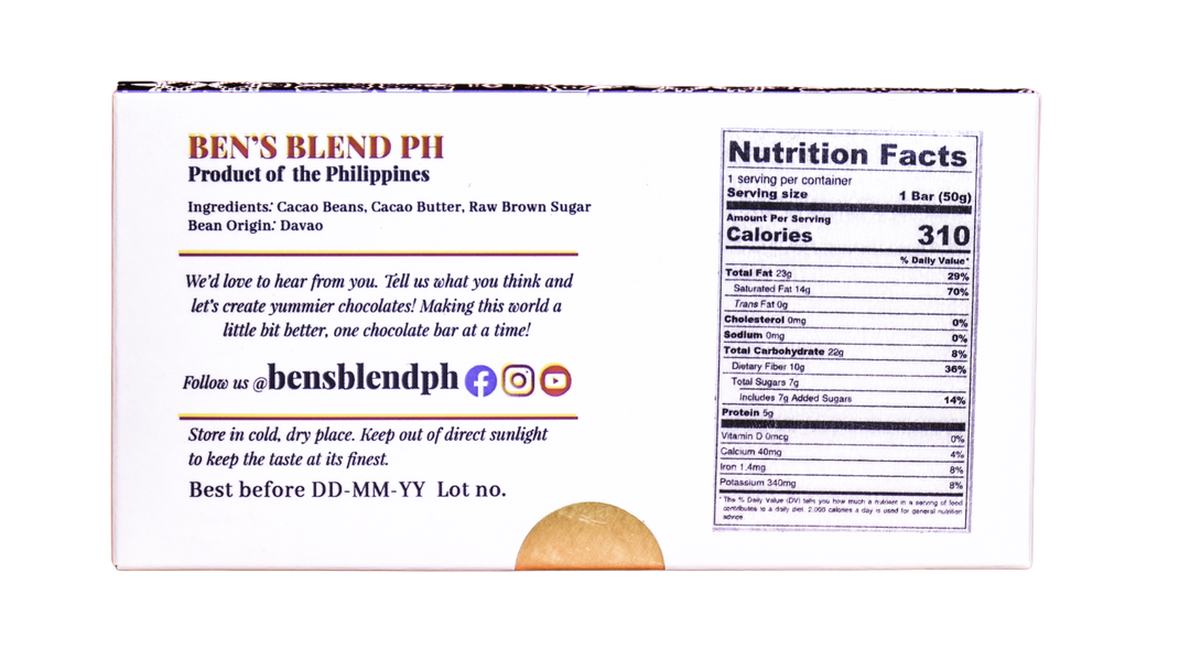 Ben's Blend PH Dark Chocolate Bar