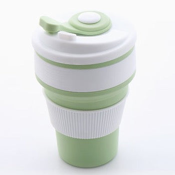 Collapsible Silicon Cup (Green) - Roots Collective PH