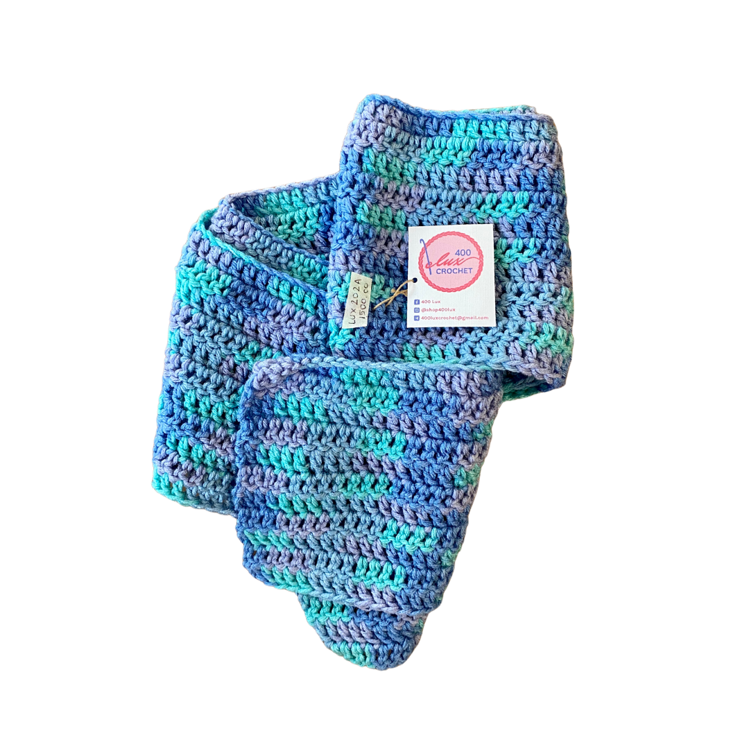 400 Lux Hand Crocheted Medium Scarf