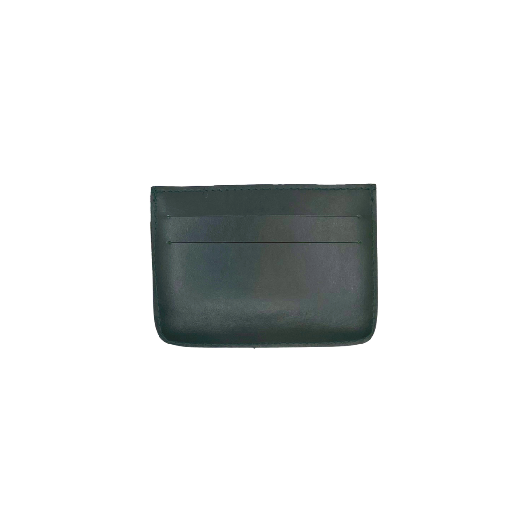 Woven Bulsa Card Holder in Moss Leather