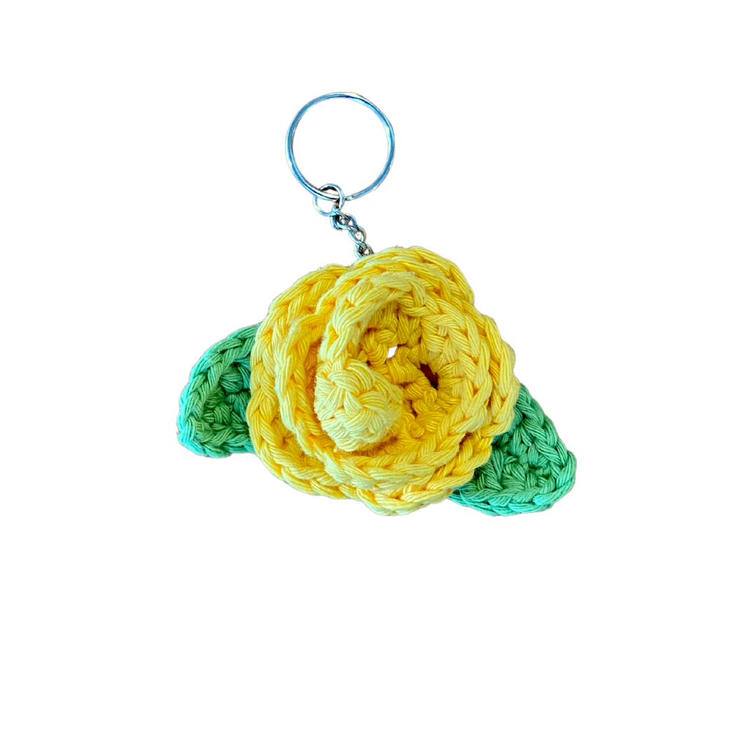 400 Lux Hand Crocheted Flower Keychain