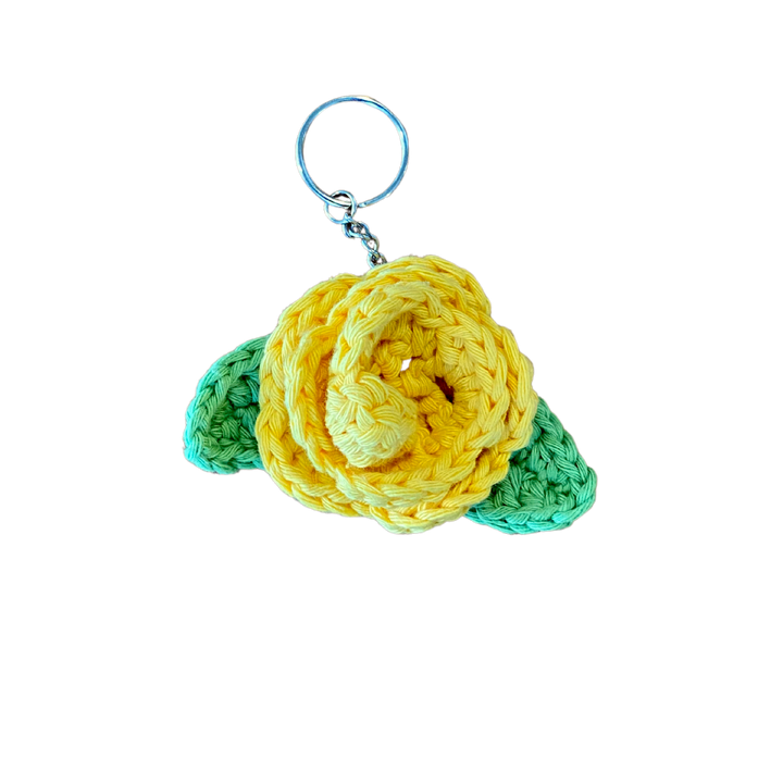 400 Lux Hand Crocheted Flower Keychain