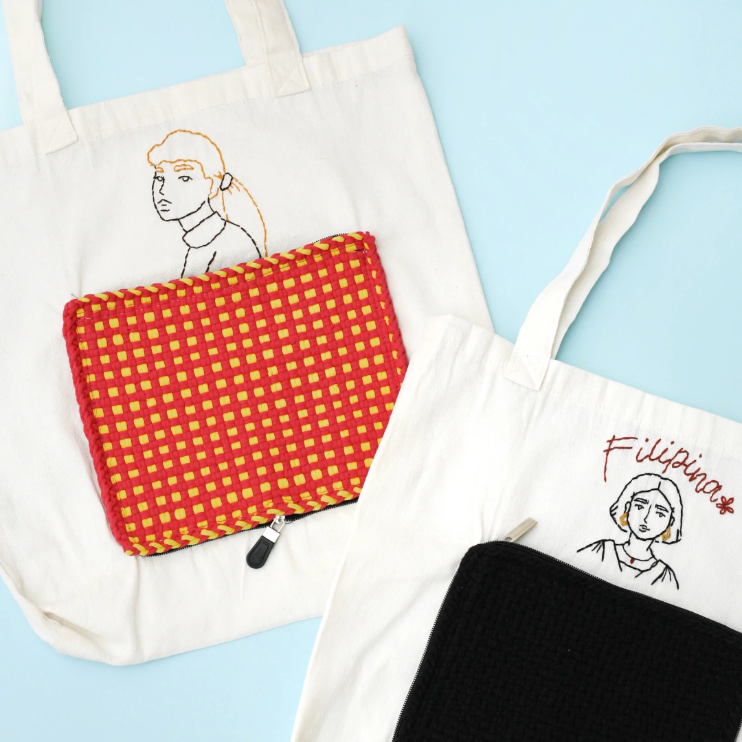 HABI Lifestyle	Embroidered Foldable Canvas Tote Bag