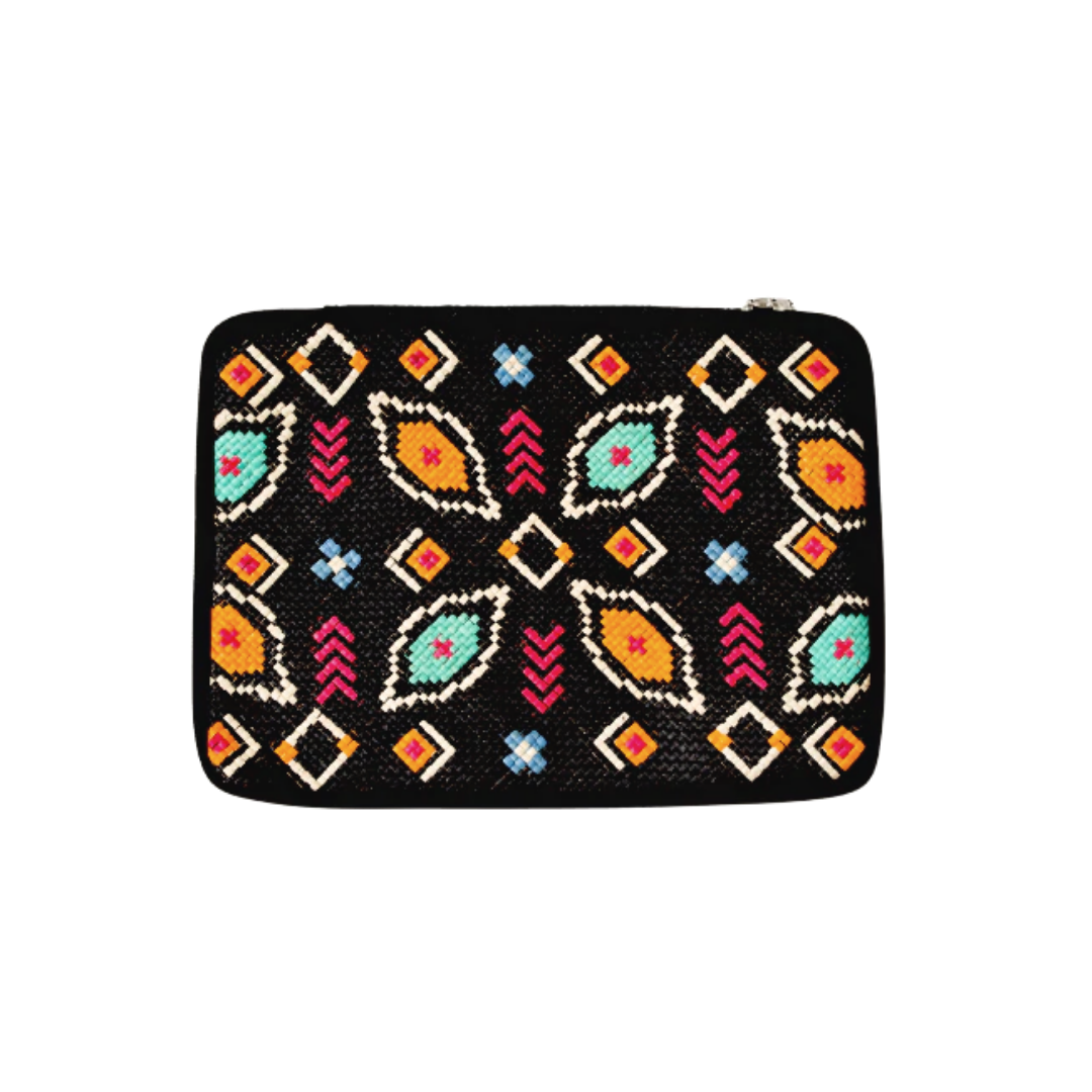 Woven Abre Tikog Grass Tablet Sleeve in Fiesta