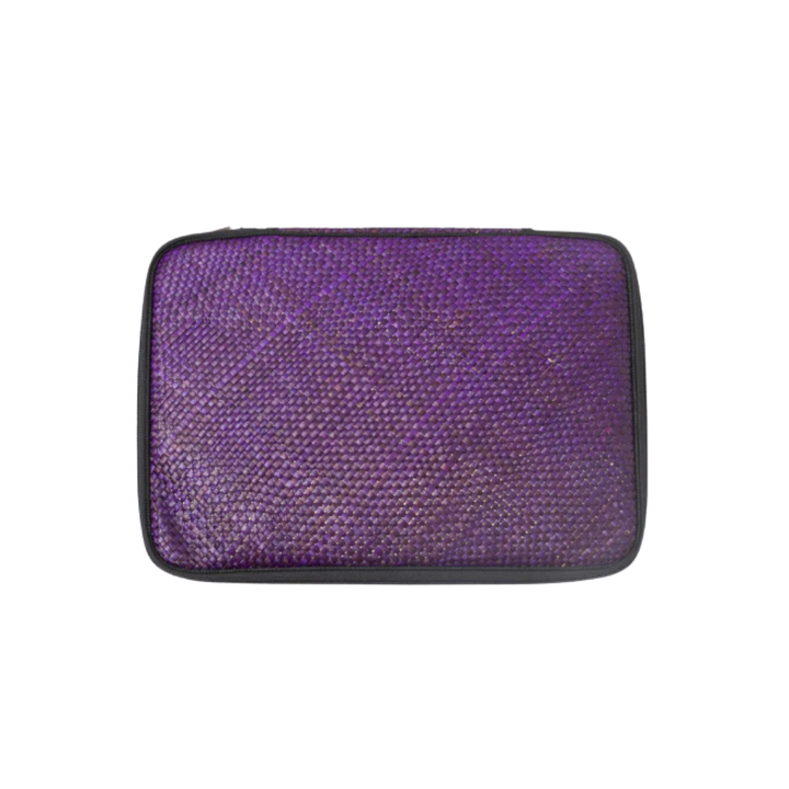 Woven Abre Tikog Grass Laptop Sleeve in Plaid
