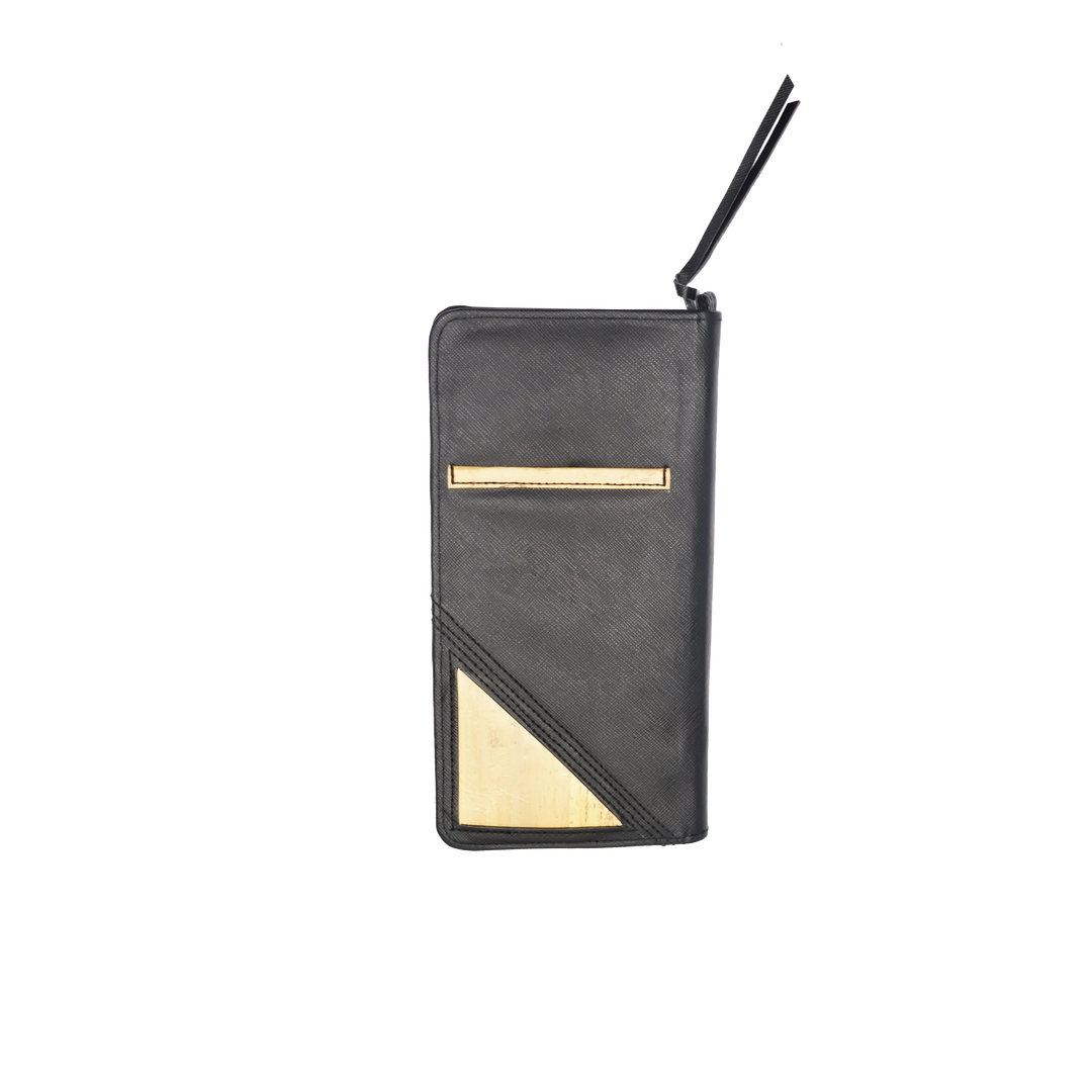 Bucket List Vegan Leather Travel Wallet in Black - Roots Collective PH