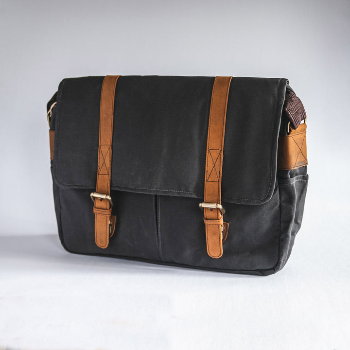 City Waxed Canvas Messenger Bag - Roots Collective PH