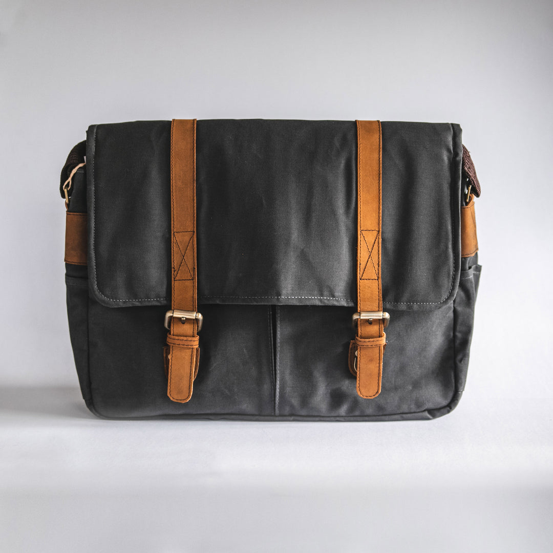 City Waxed Canvas Messenger Bag - Roots Collective PH