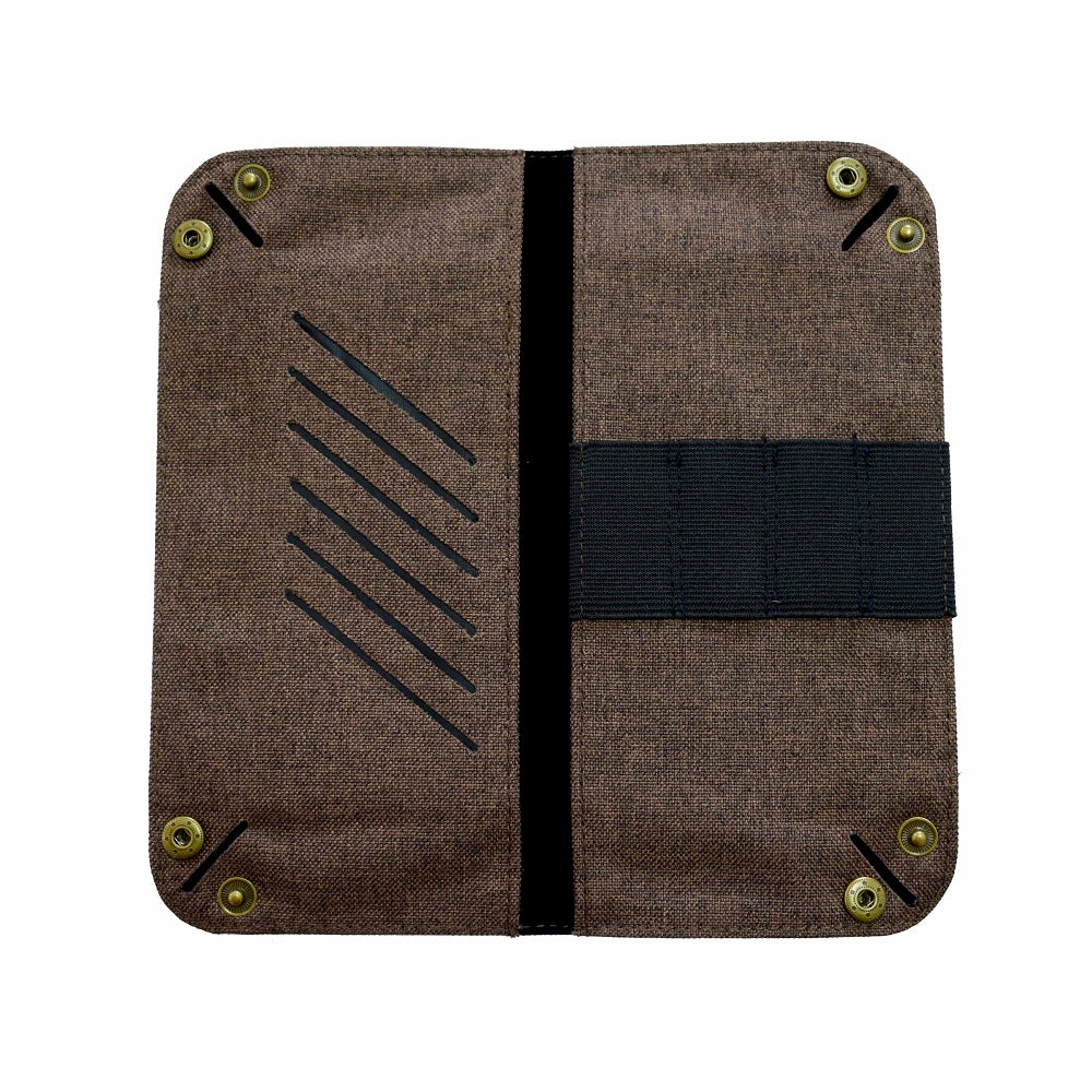 Guhit Vegan Leather Foldable Travel Valet in Coffee Brown - Roots Collective PH