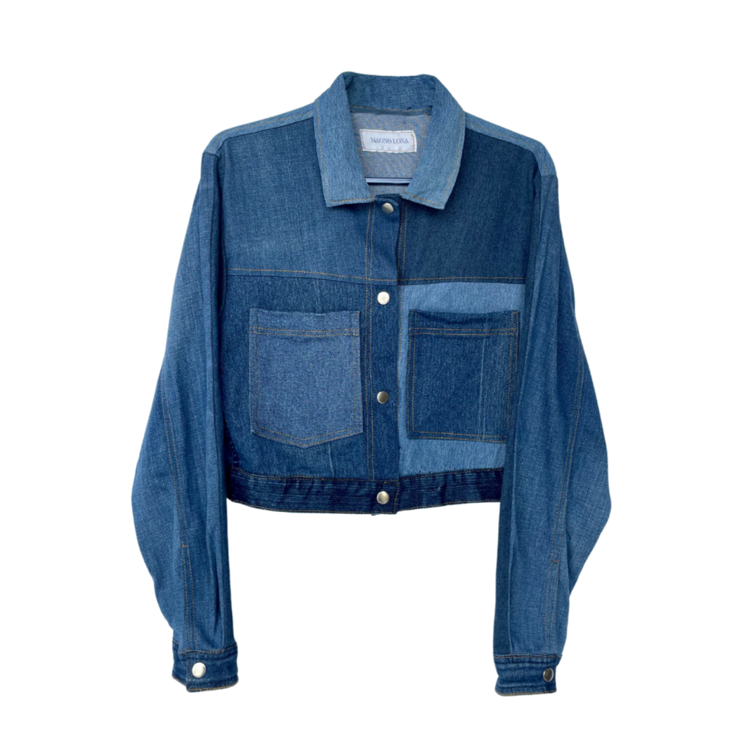 Maong Lona Cropped Trucker Denim Jacket
