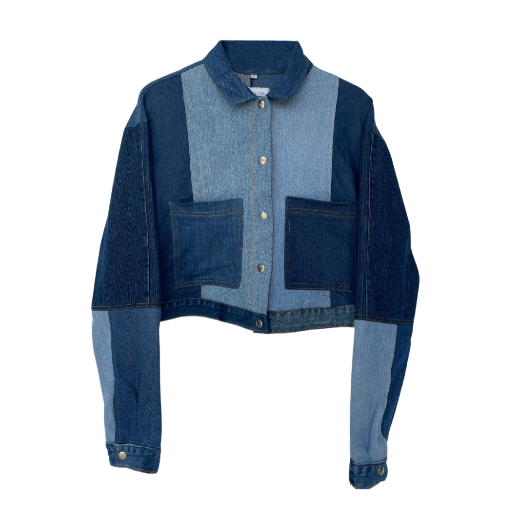 Maong Lona Cropped Trucker Denim Jacket