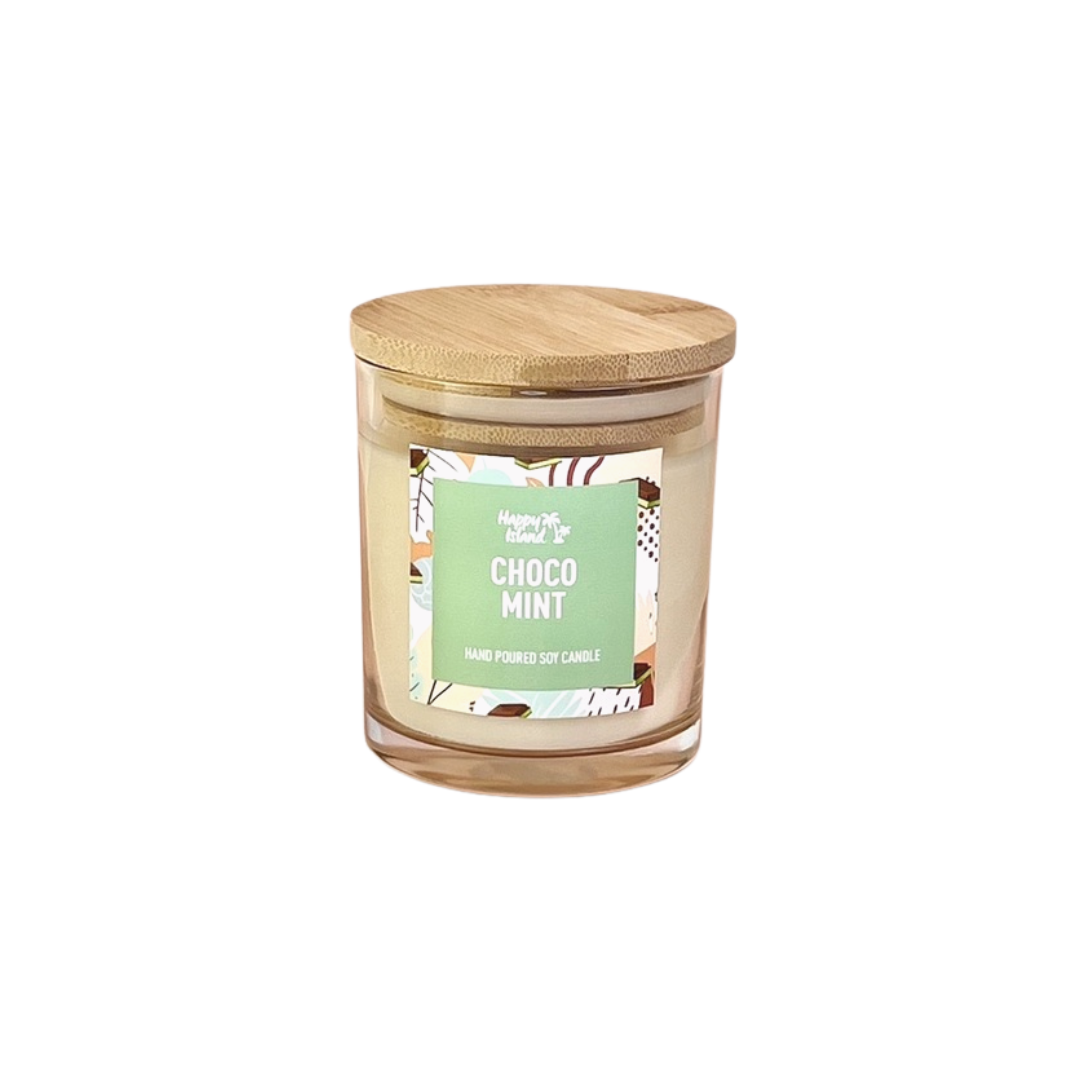 Happy Island Hand-Poured Soy Candle in Choco Mint