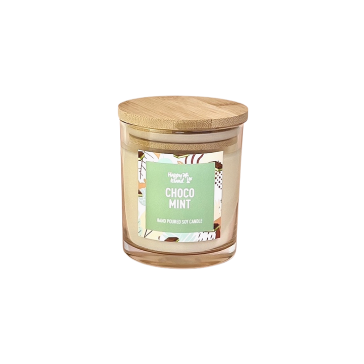 Happy Island Hand-Poured Soy Candle in Choco Mint