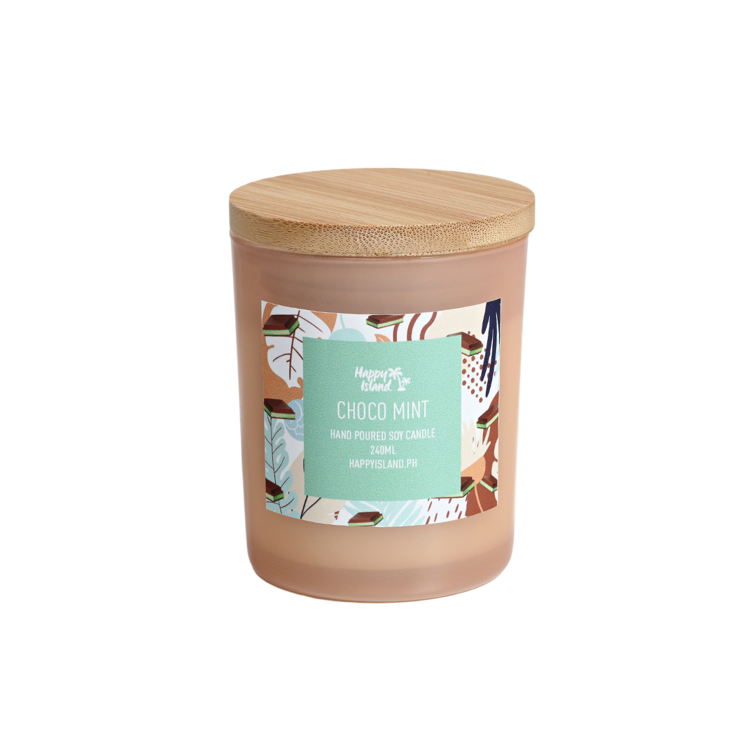 Happy Island Hand-Poured Soy Candle in Choco Mint