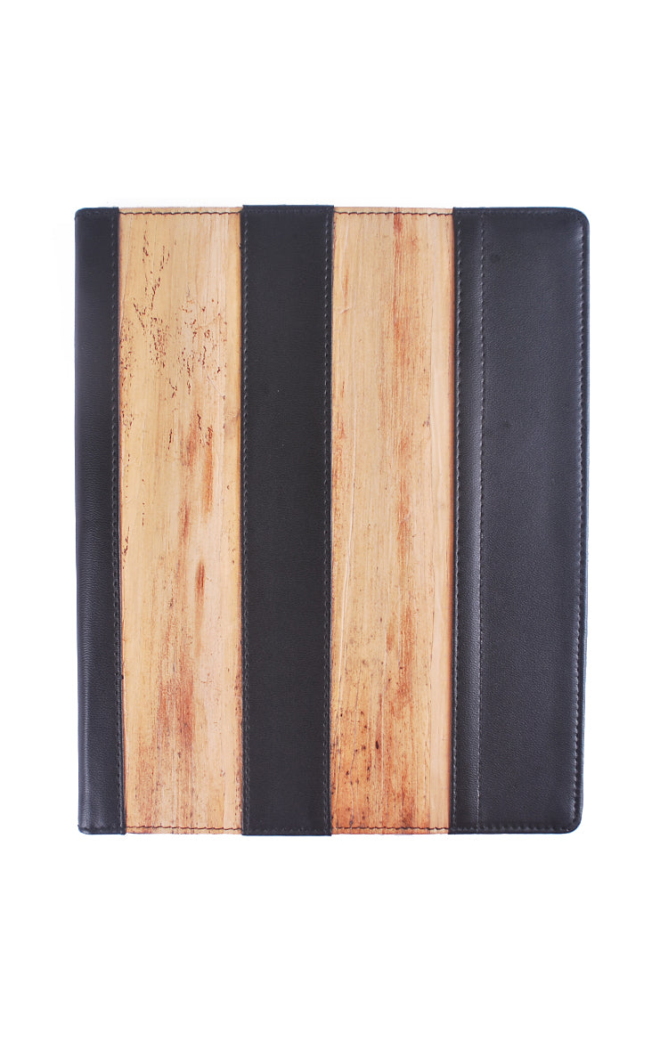 Vegan Leather iPad Case H in Black - Roots Collective PH