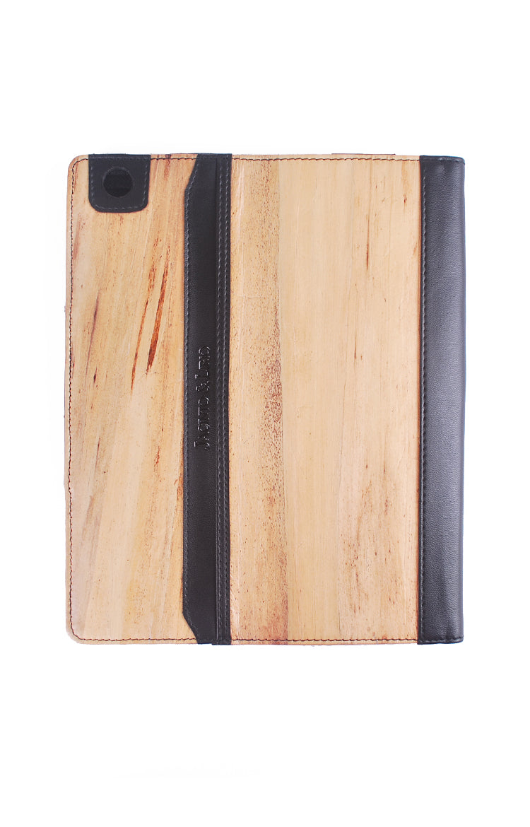 Vegan Leather iPad Case H in Black - Roots Collective PH