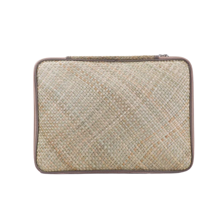 Woven Abre Tikog Grass Laptop Sleeve in Layunin